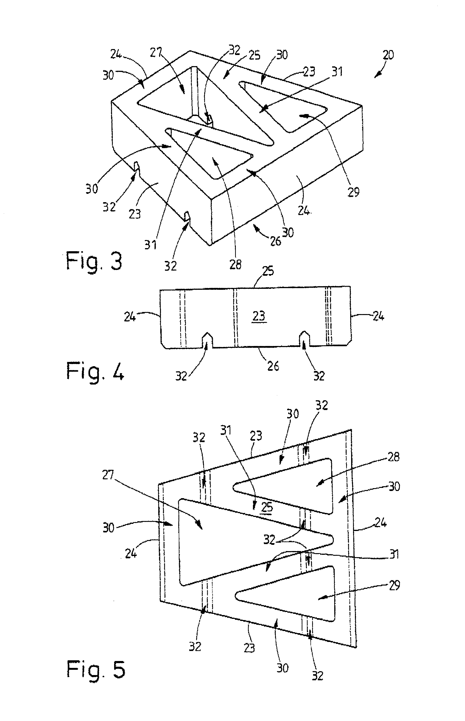 Supporting Wall and Moulded Blocks of Concrete for Building a Supporting Wall