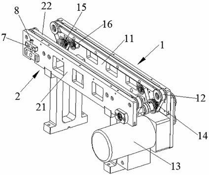 A synchronous toothed belt conveying mechanism