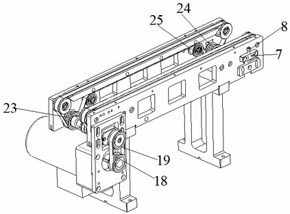 A synchronous toothed belt conveying mechanism