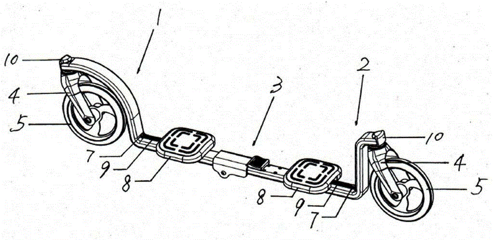 Foldable surfing type sliding plate