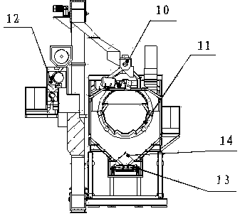 Swinging bed type shot blasting processor