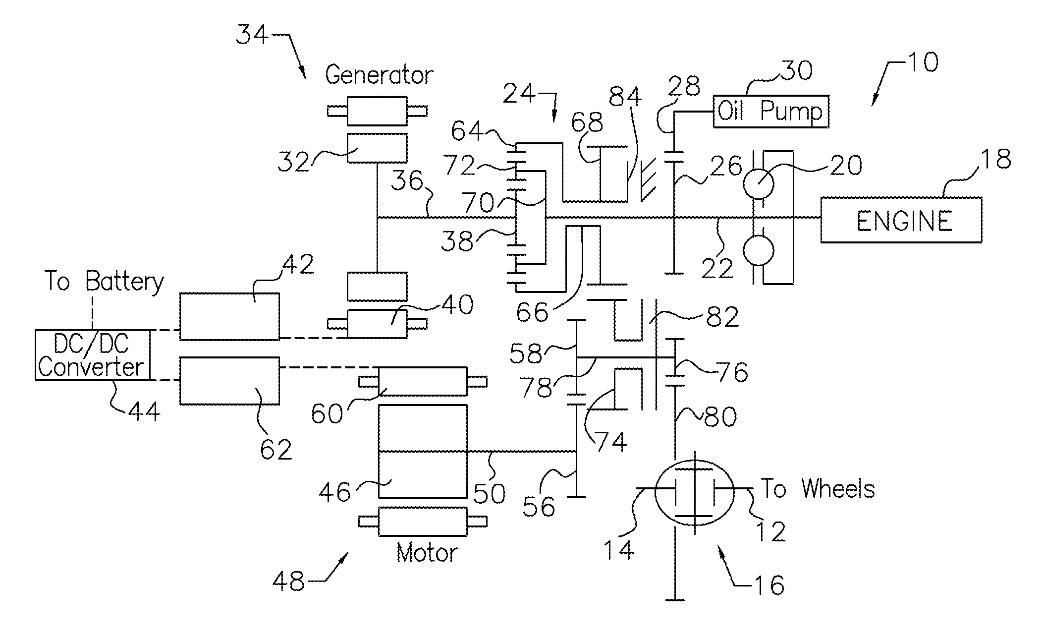 Powertrain for a hybrid electric vehicle