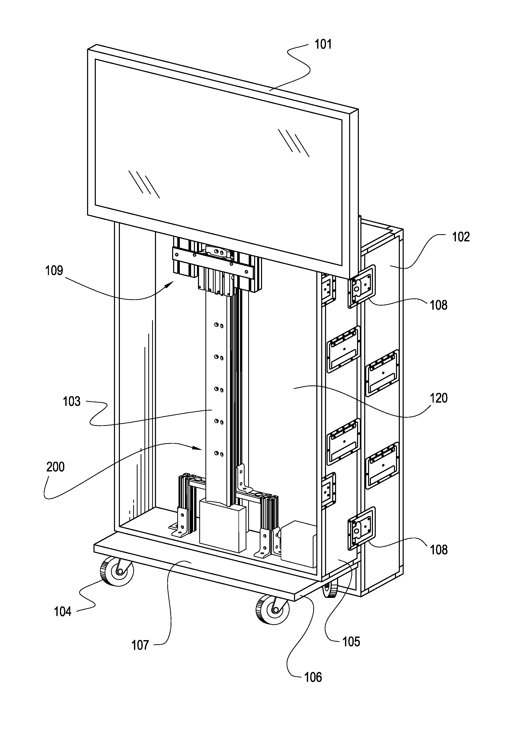 Transportable deployable display apparatus