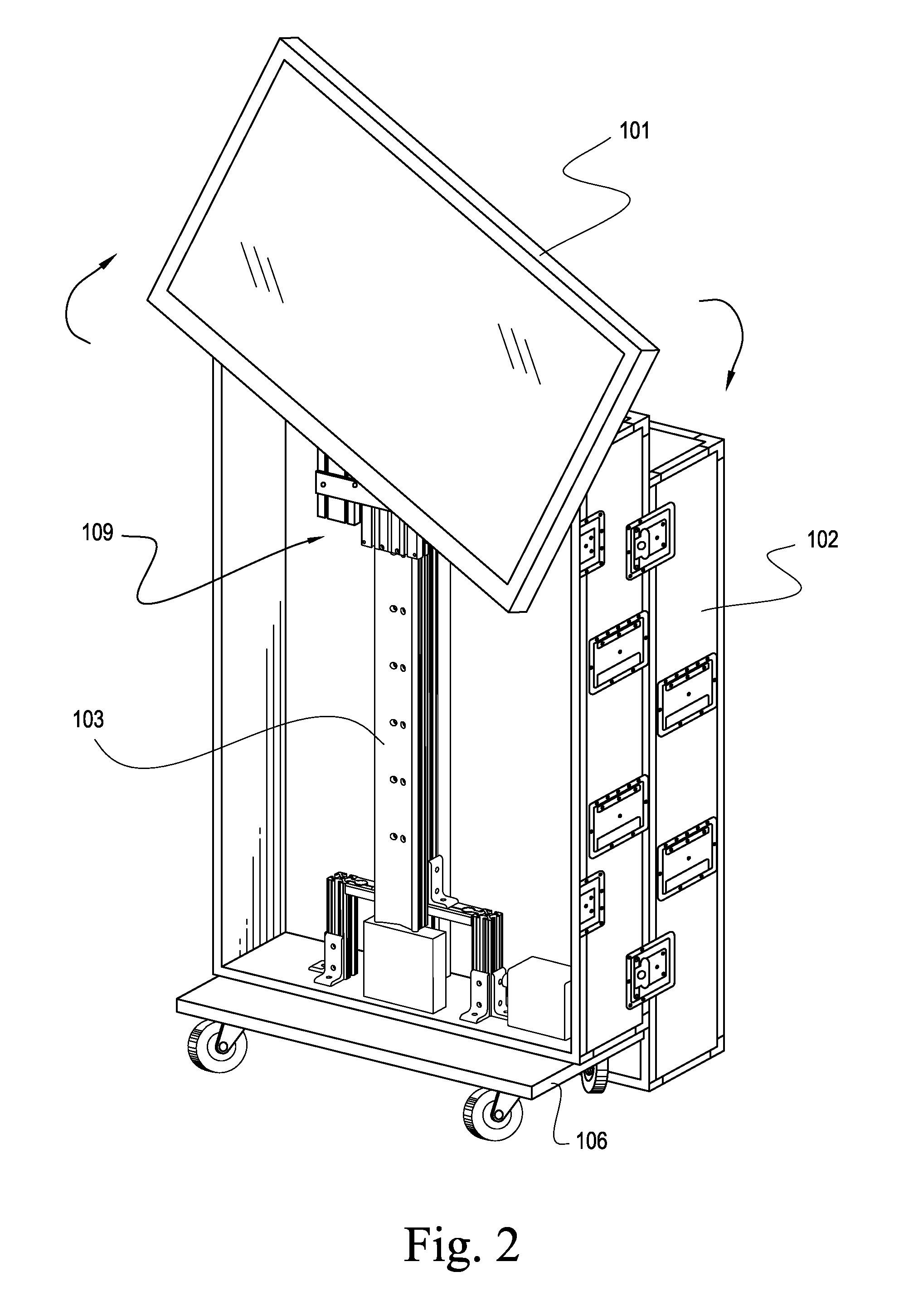 Transportable deployable display apparatus