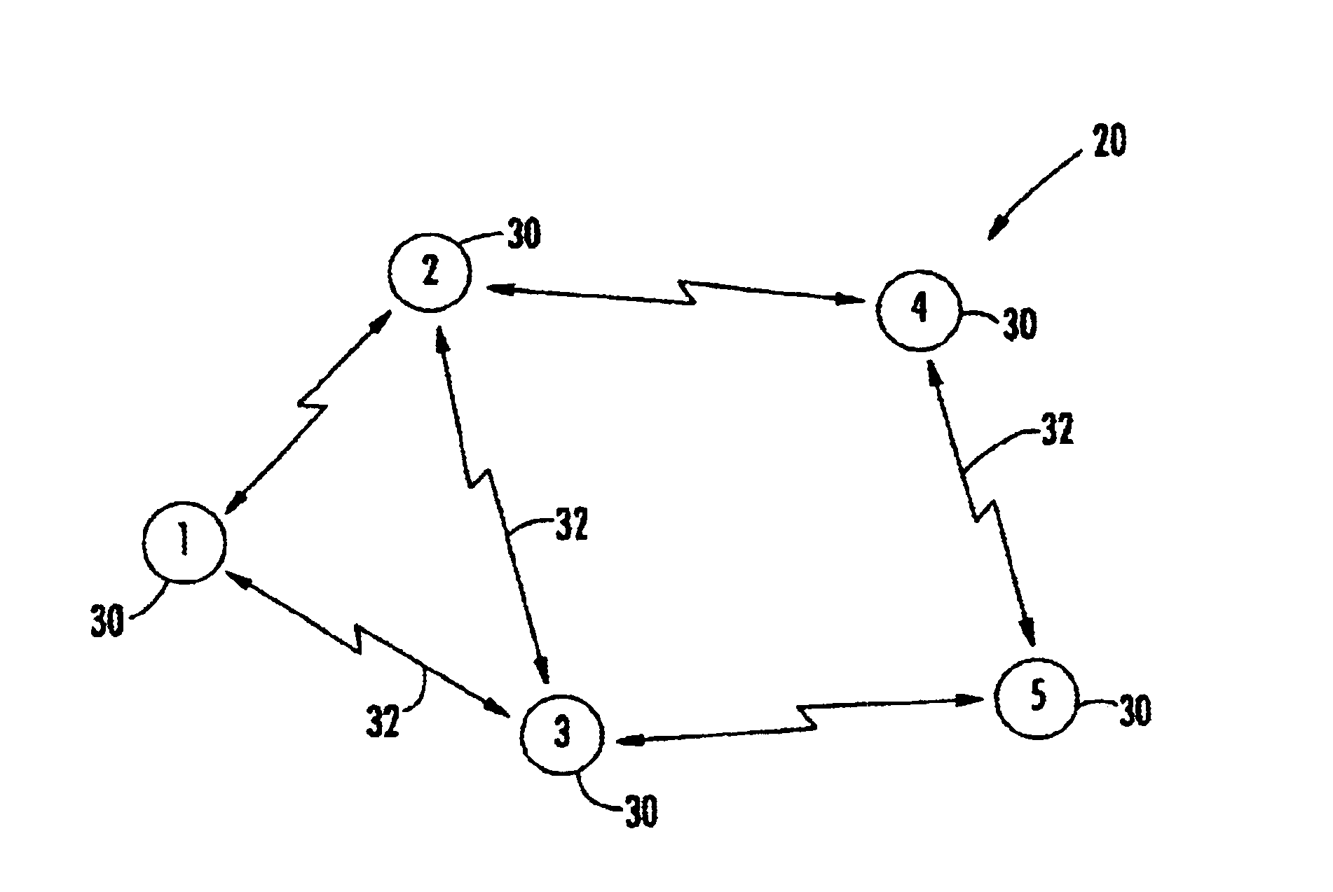 Multiple path reactive routing in a mobile ad hoc network