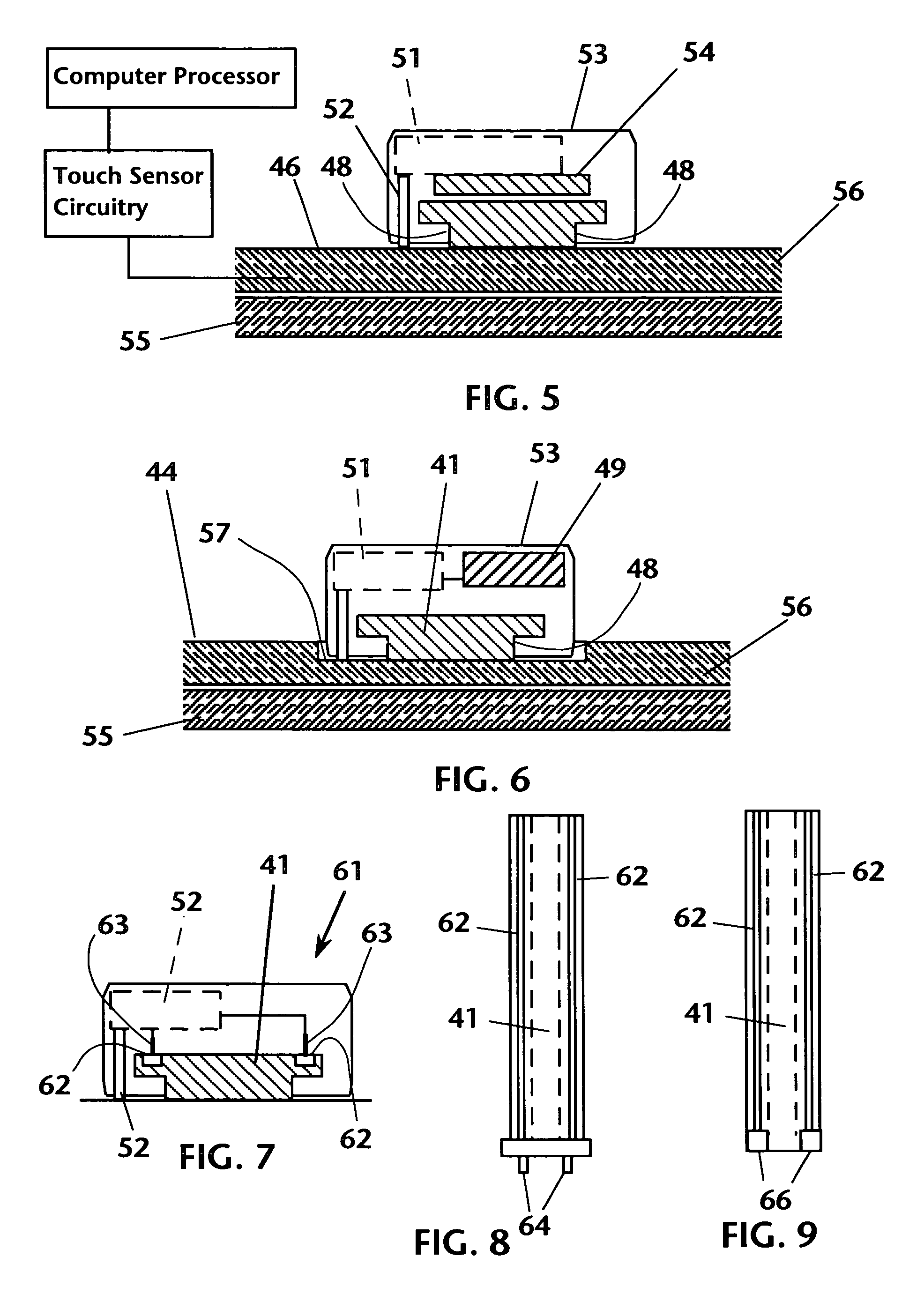 Touch sensor control devices