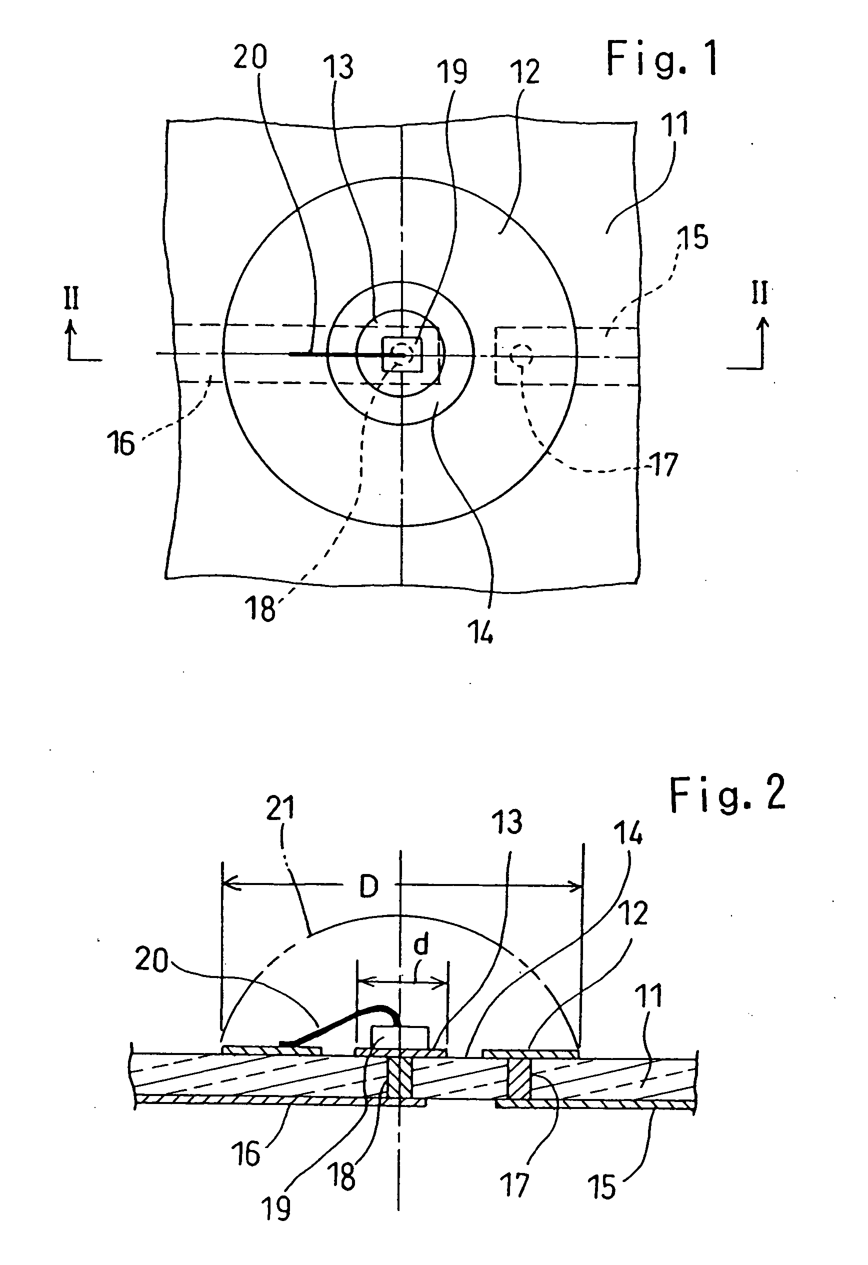 Light-emitting device comprising led chip and method for manufacturing this device