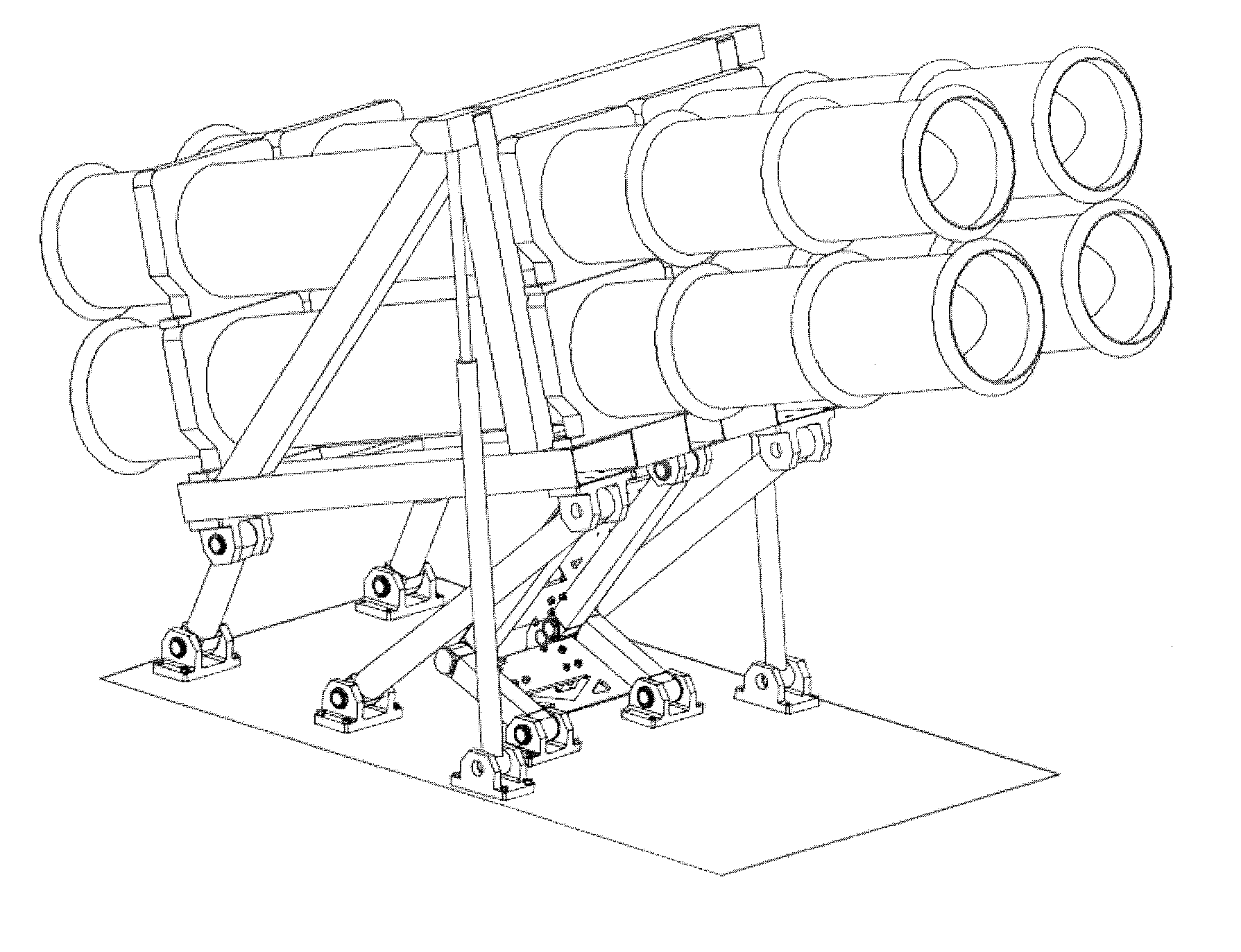 Foldable ramp for missile launchers