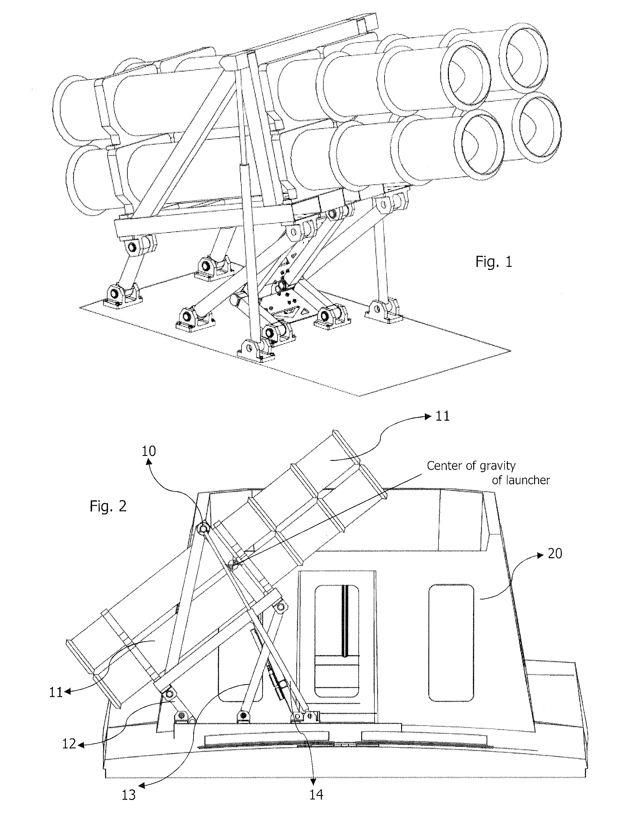 Foldable ramp for missile launchers