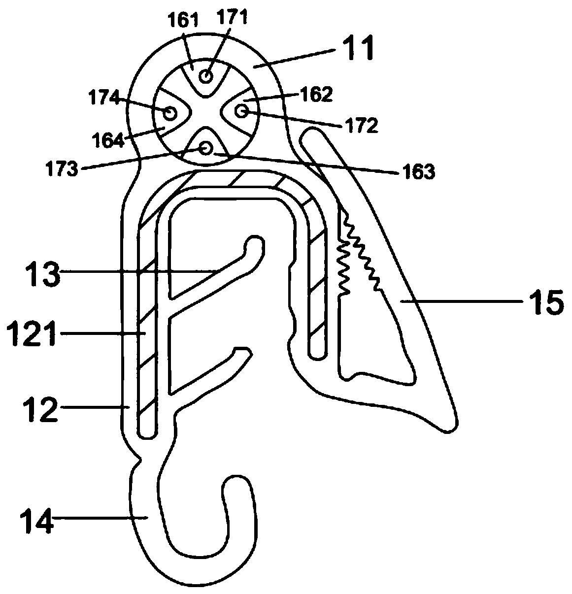 Anti-pinch sealing strip of automobile with excellent performance