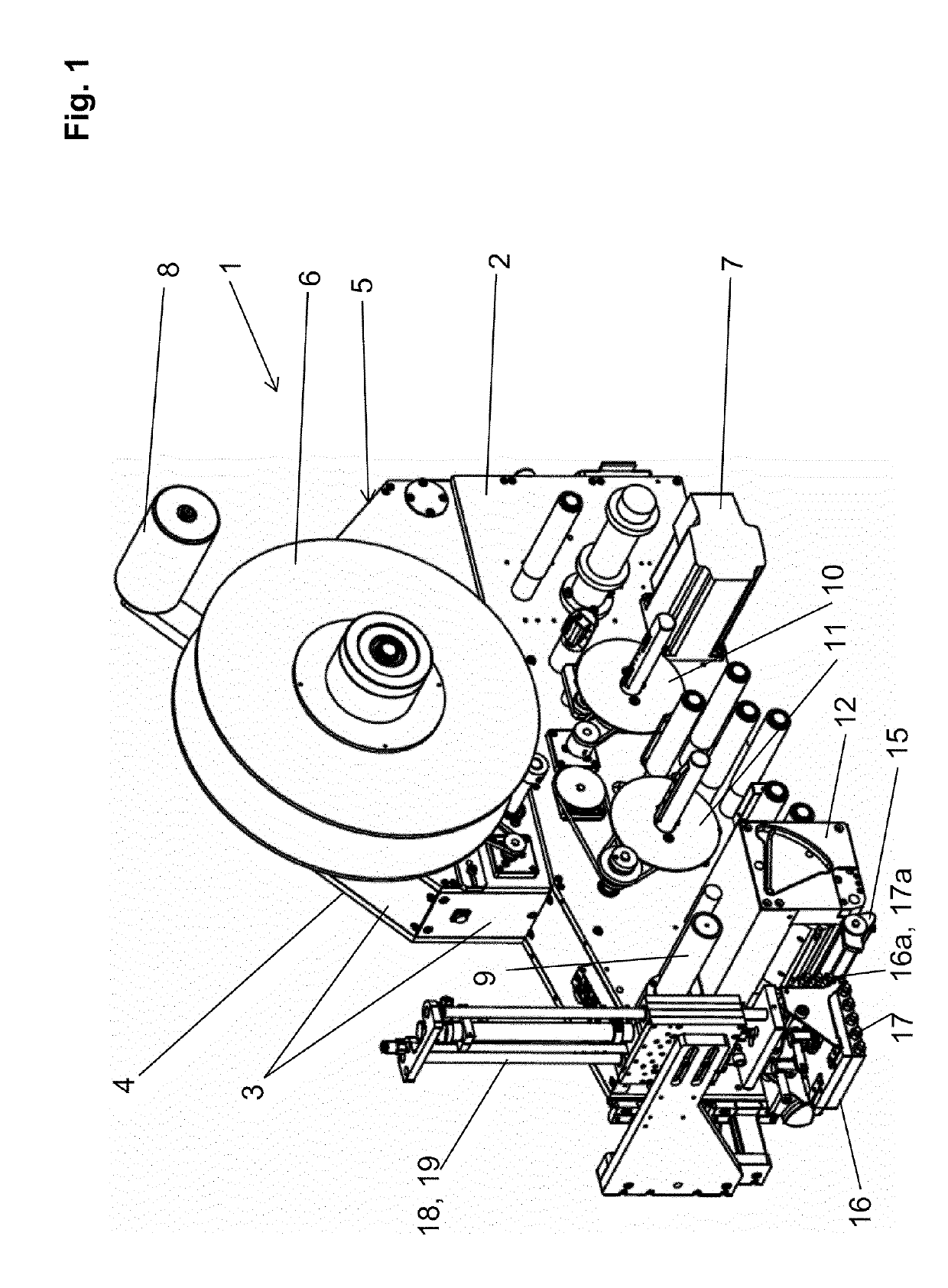 Device for printing, severing and applying self-adhesive flat structures, in particular labels