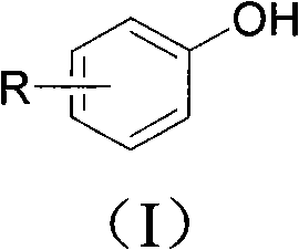 Phenolic compound synthesizing method taking water as solvent