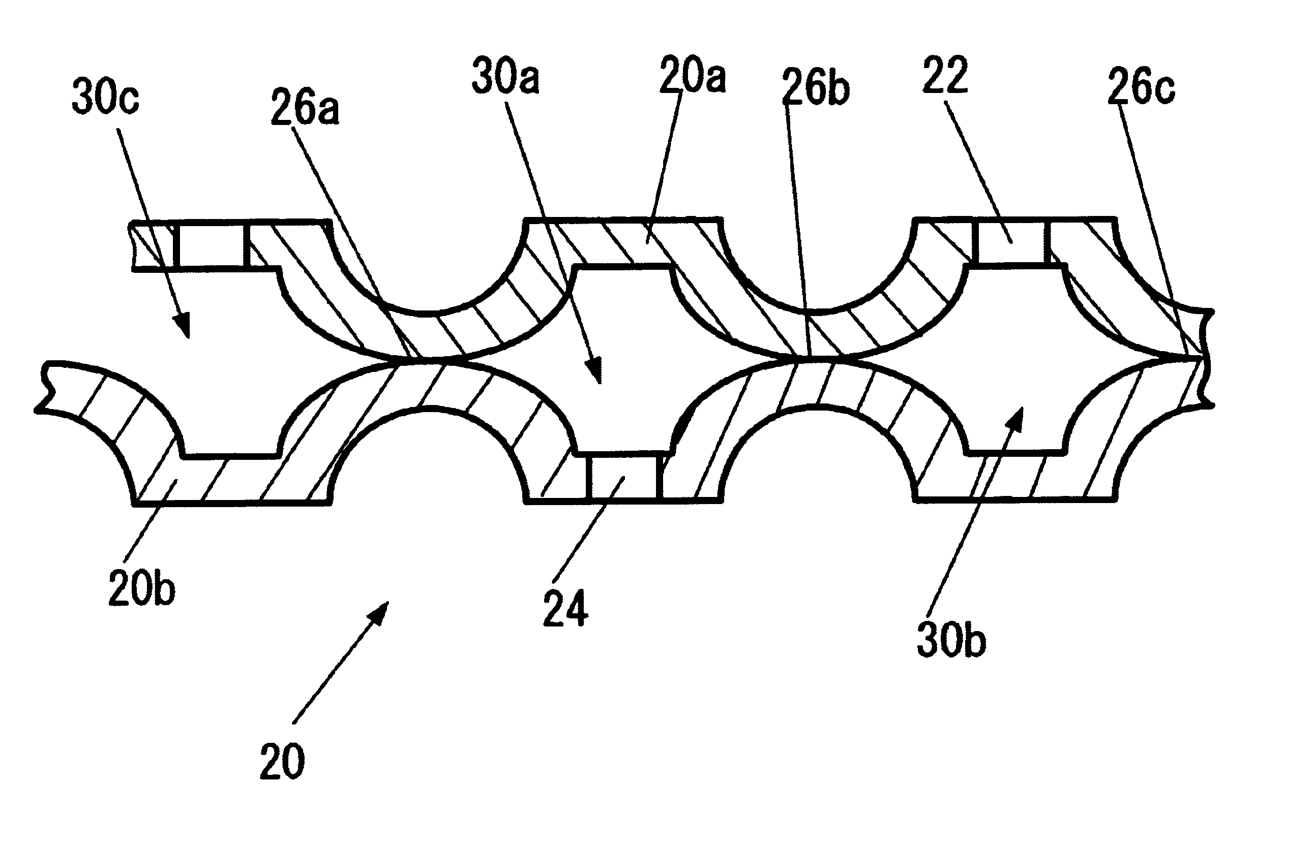 Filtering membranes on the basis of welded polymer structures and method for manufacture thereof