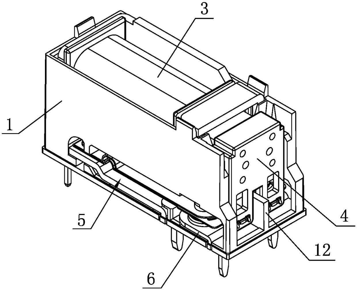 An ultra-small 16a load class double-pole single-throw magnetic latching electromagnetic relay