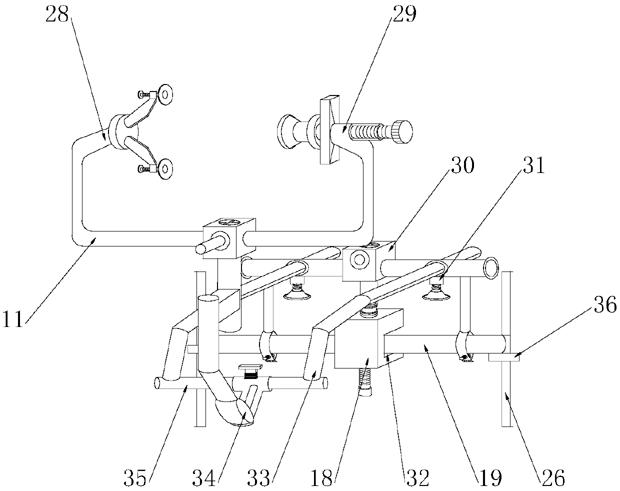 Special auxiliary fixing device for medical surgery