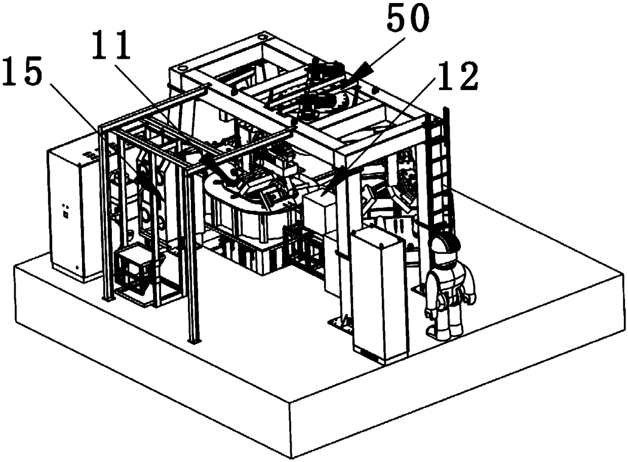 Efficient multi-station casting machine and casting method thereof