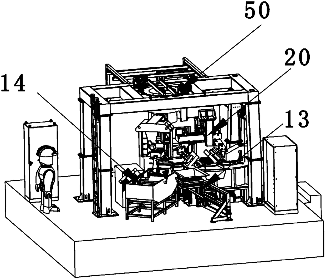 Efficient multi-station casting machine and casting method thereof