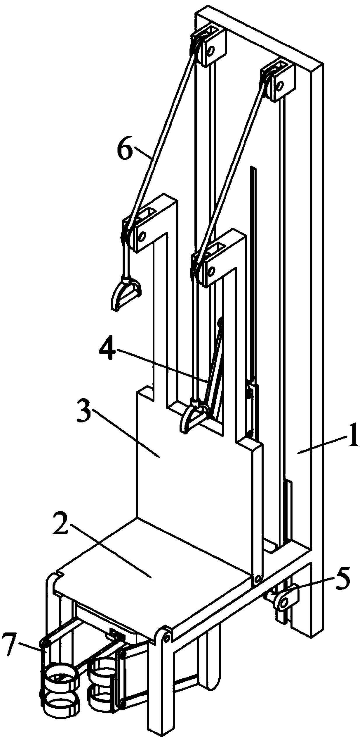 Rehabilitation chair with function of synchronously exercising hands and feet