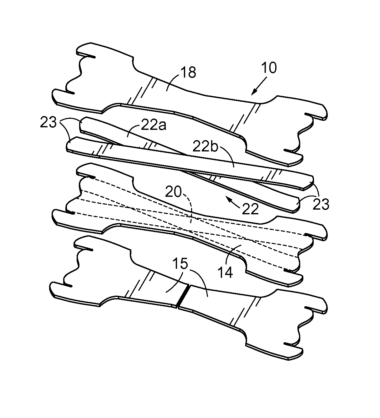 Overlapping resilient member structures in nasal dilator devices