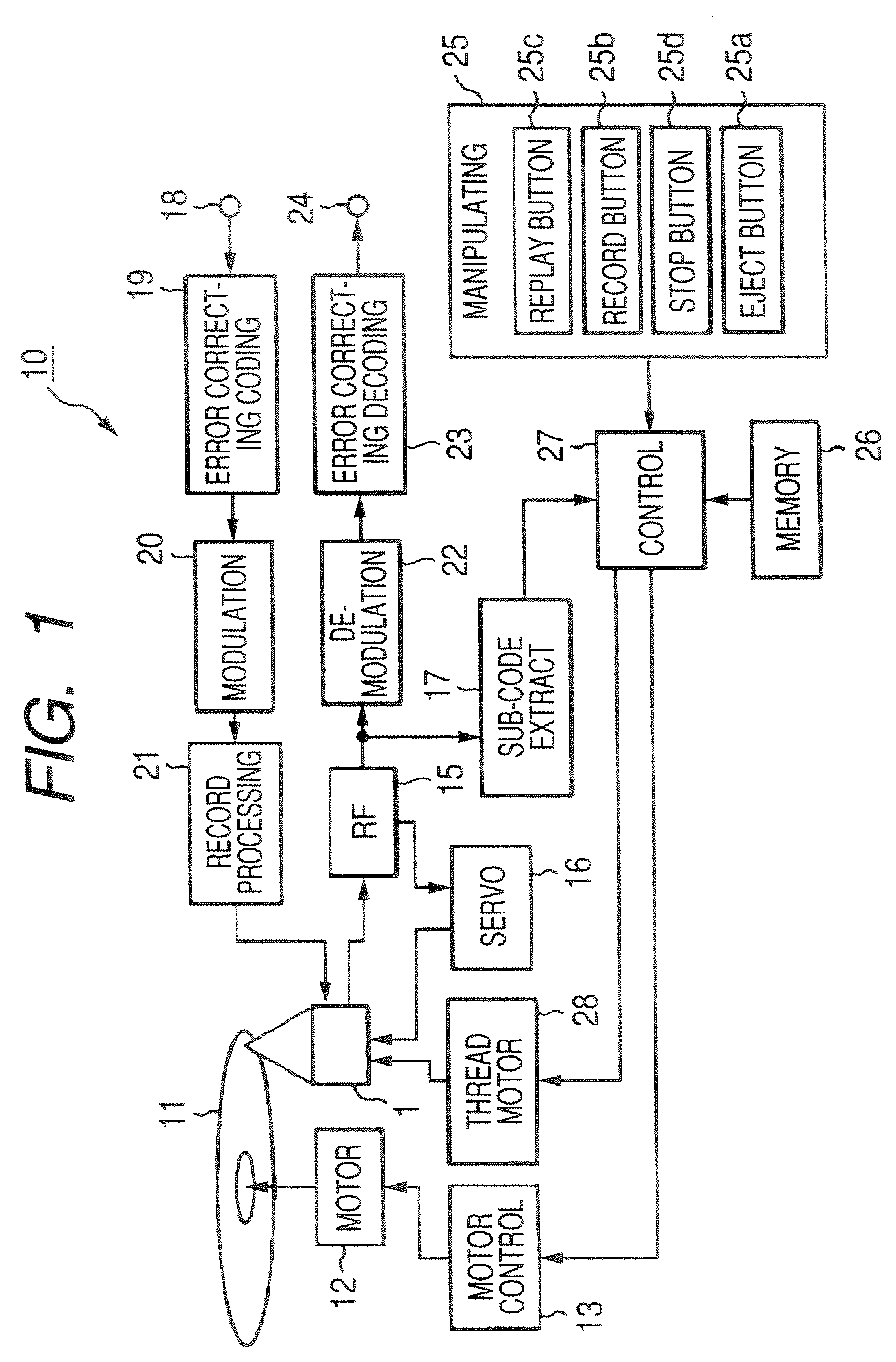 Optical pickup and optical disc apparatus including a multi-section diffractive element