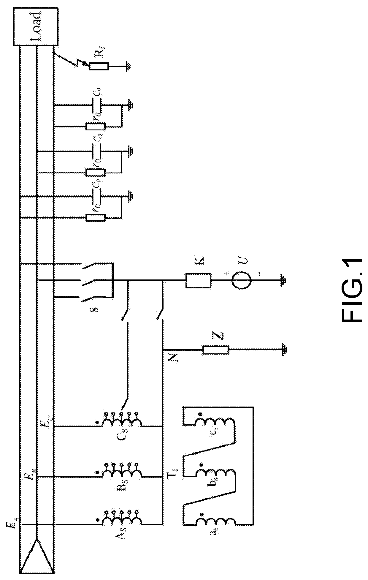 Safe operation method for voltage reduction arc suppression of ground fault phase of non-effective ground system