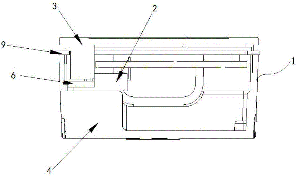 Heat dissipation device for directly pressing power components by utilizing shell