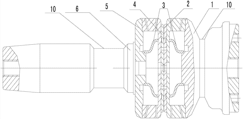 Low-bounce vacuum arc extinguish chamber structure