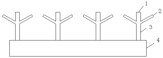 Tripod nozzle device of thermal power station ammonia-injection and denitration system