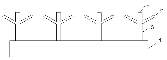 Tripod nozzle device of thermal power station ammonia-injection and denitration system