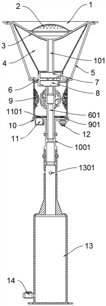 Double-light-emitting module type LED street lamp