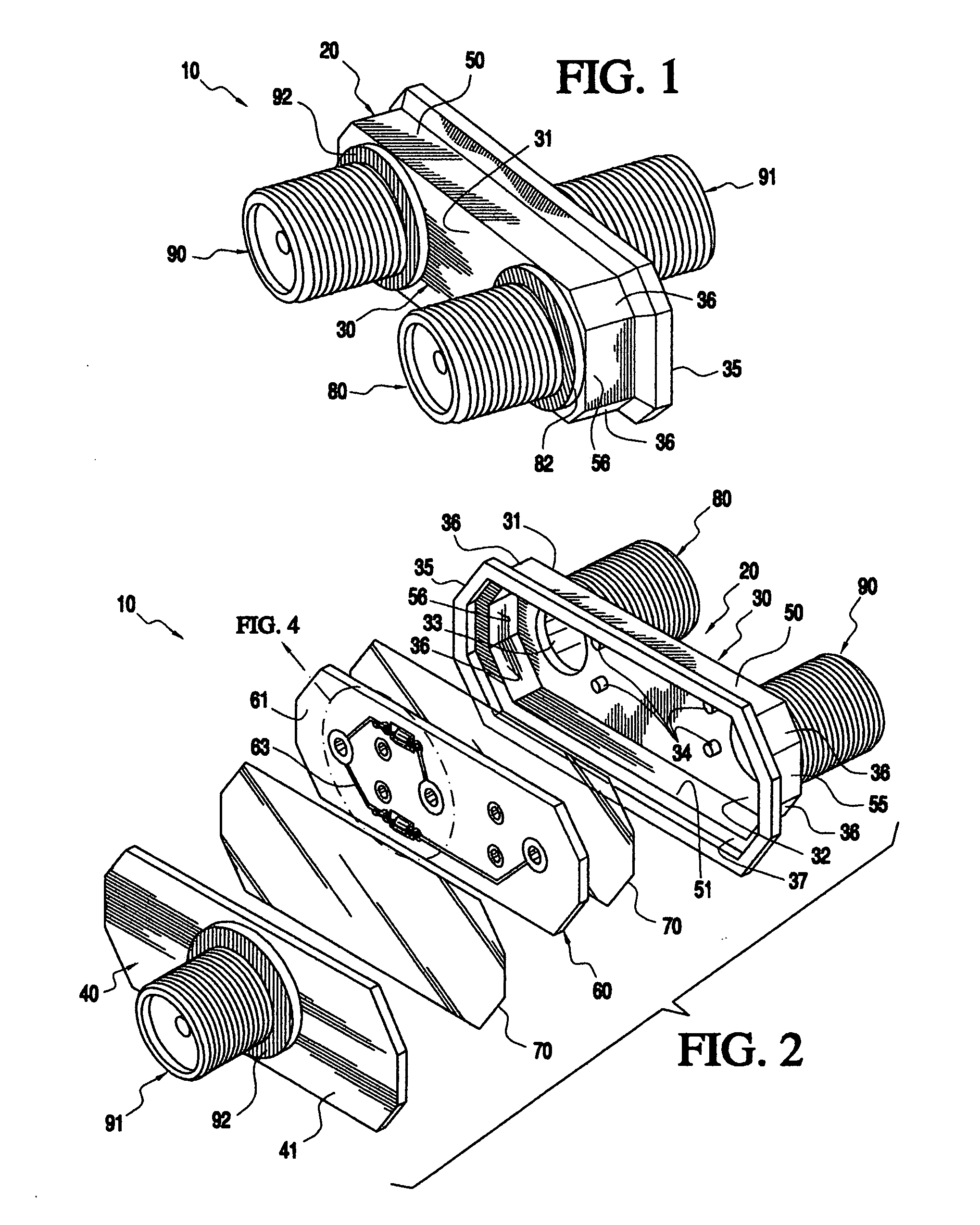 Electric signal splitters