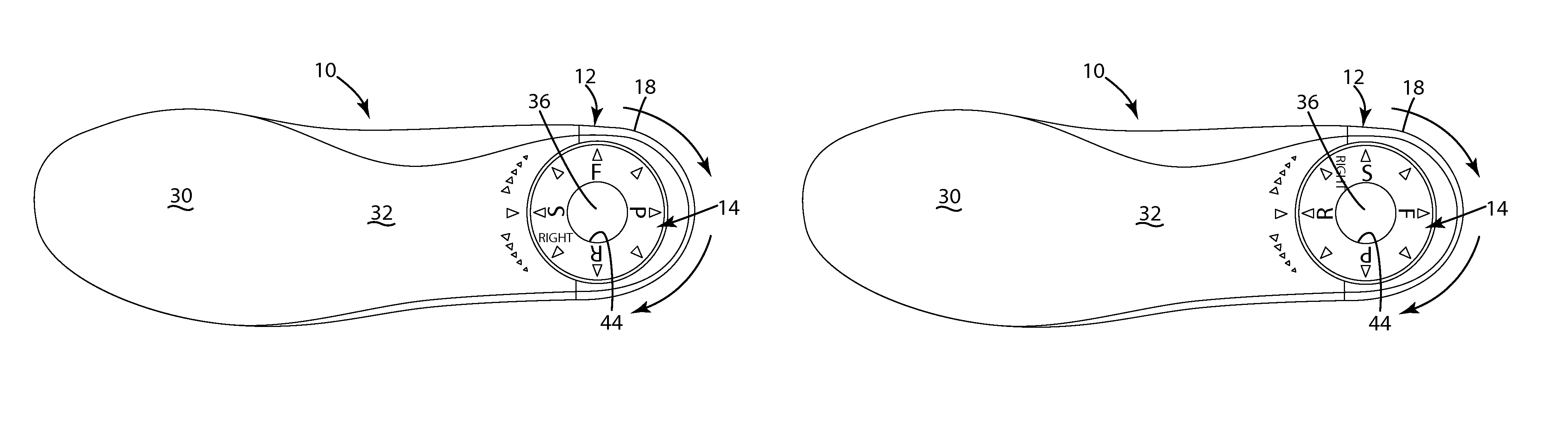 Adjustable footwear sole construction