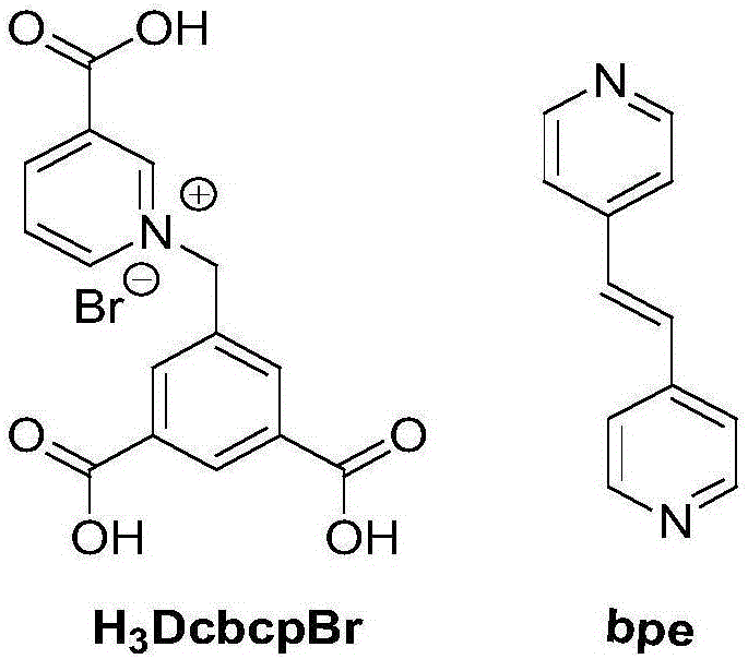 Amphoteric carboxylic acid three-dimensional metal coordination polymer, and preparation method and application thereof