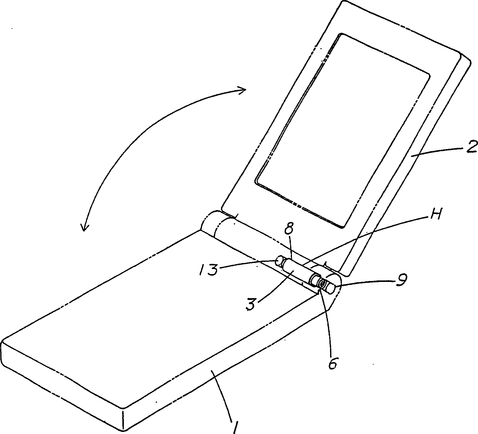 Hinge unit and electronic apparatus using it