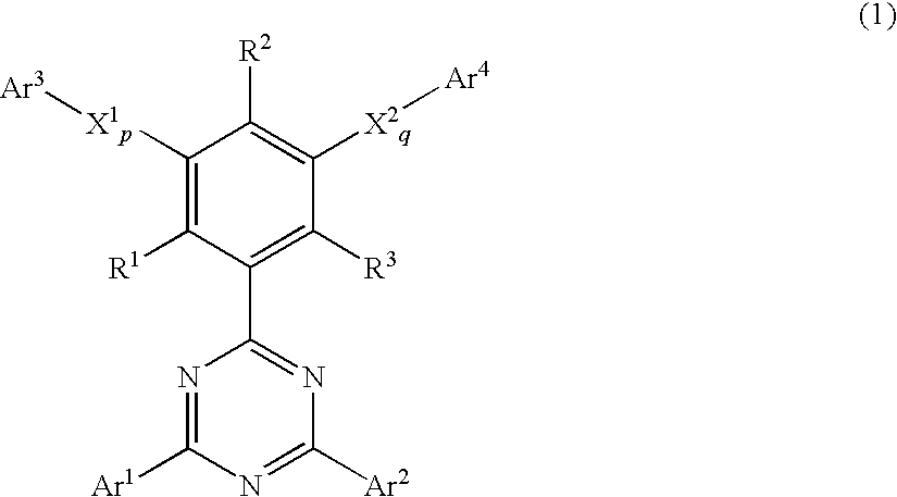 Phenyl-substituted 1,3,5-triazine compound, process for producing the same, and organic electroluminescent device containing the same as component