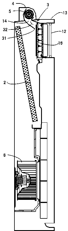 Vertical air conditioner indoor unit with drainage structure