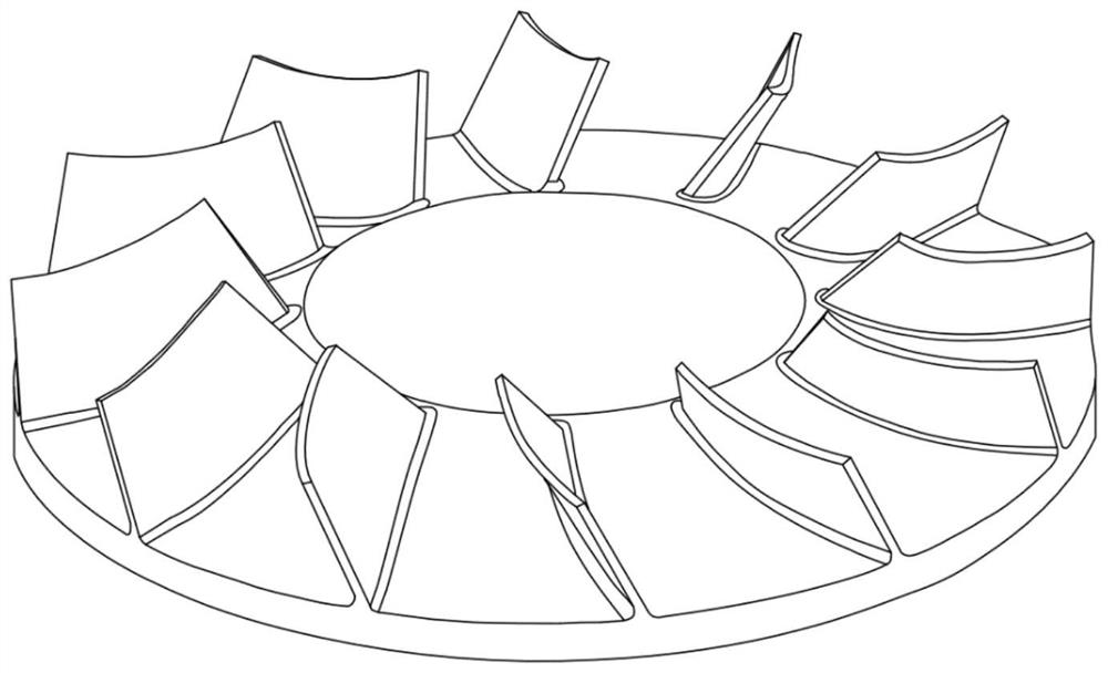 Impeller double-row slotting plunge milling complementary machining method