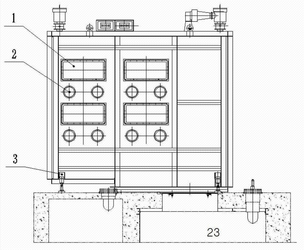 Vertical butt-type universal hot-chamber maintenance air brake