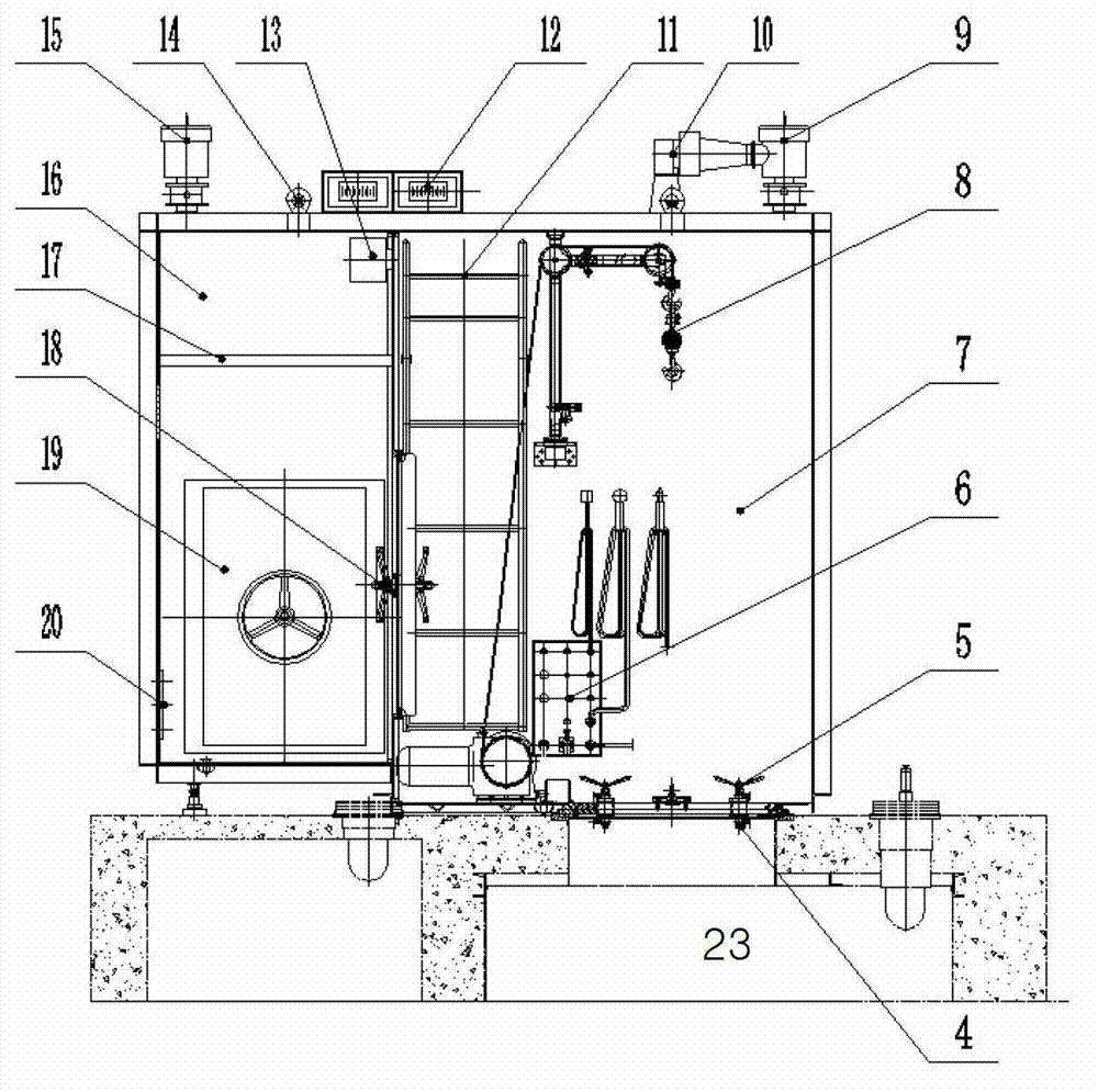 Vertical butt-type universal hot-chamber maintenance air brake