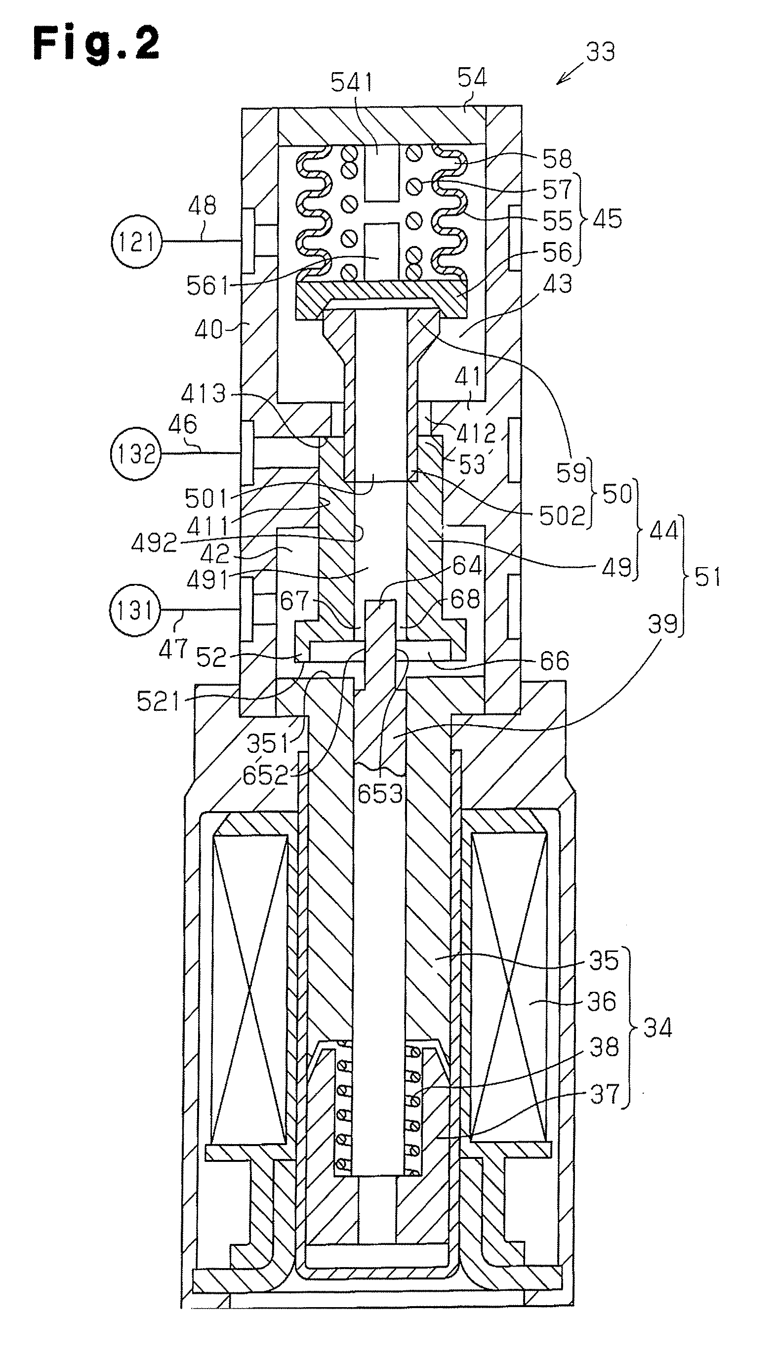 Displacement control valve for variable displacement compressor