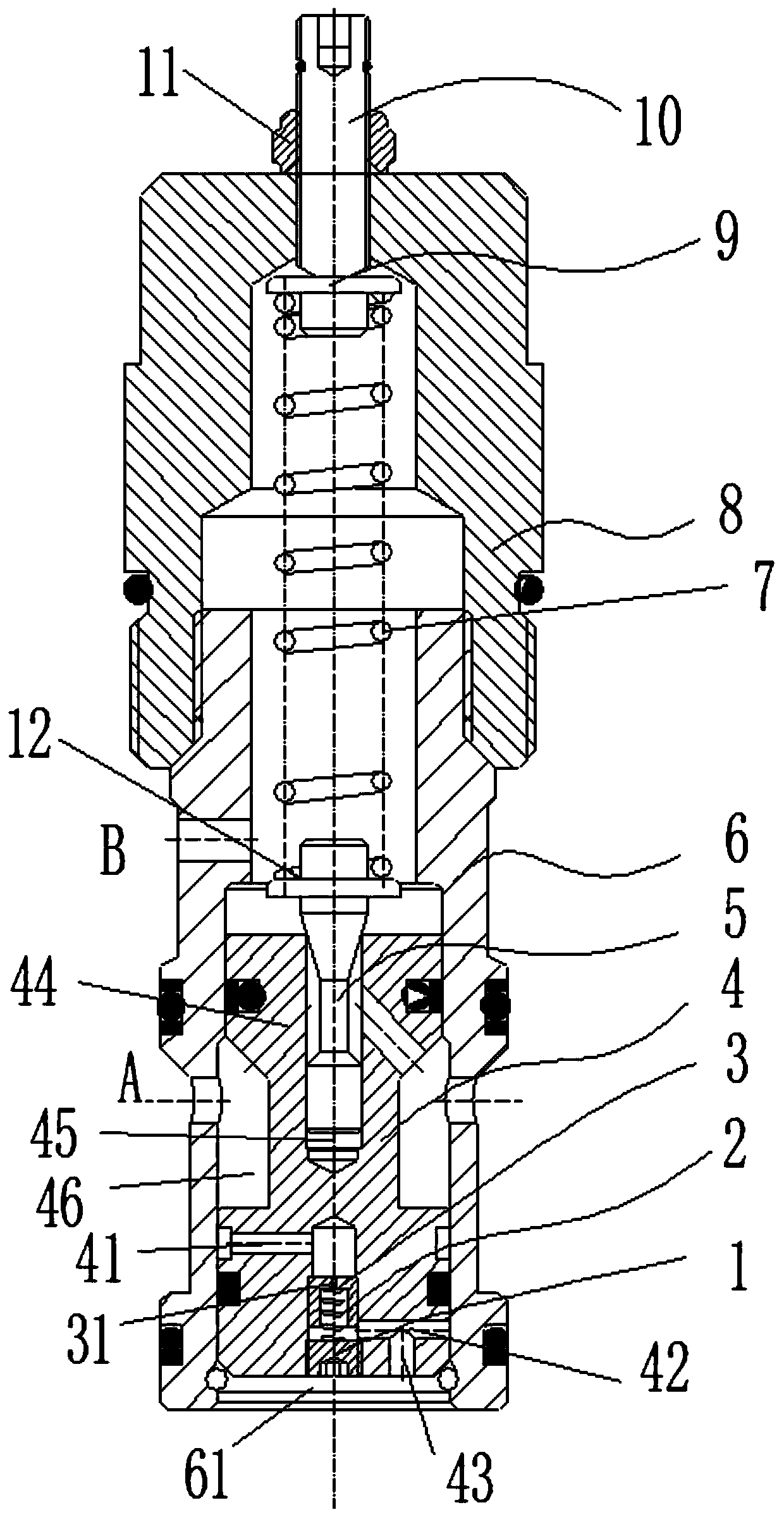 A buffer relief valve