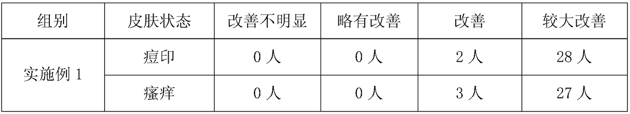 Acne mark removing gel and preparation method thereof