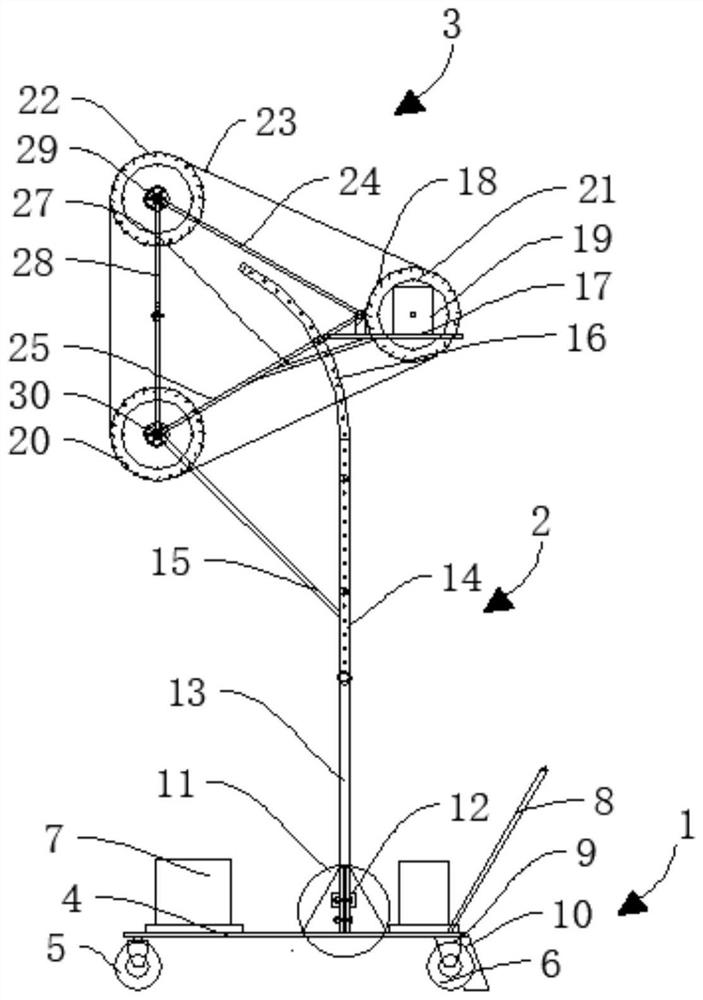 A grinding device for supporting a welding roller frame