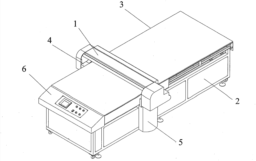 Large-size platform type digital colored printer