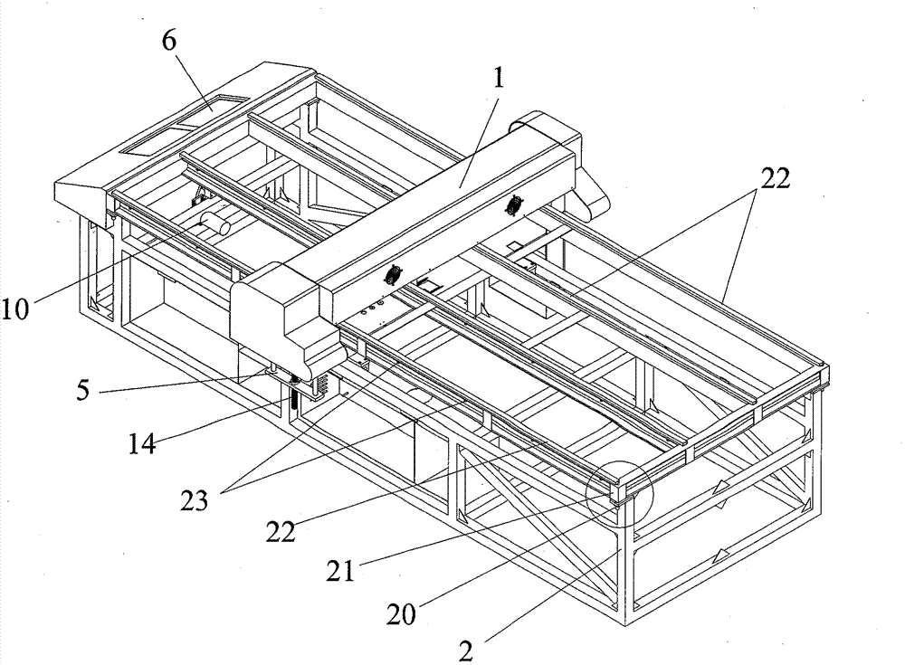 Large-size platform type digital colored printer