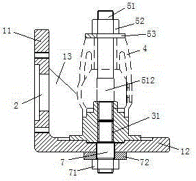 A tool for machining the blade hole of the impeller body of the axial flow pump