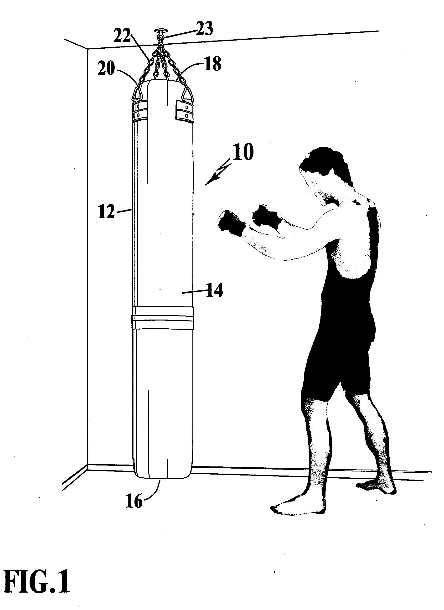 Modular heavy bag with spindle support