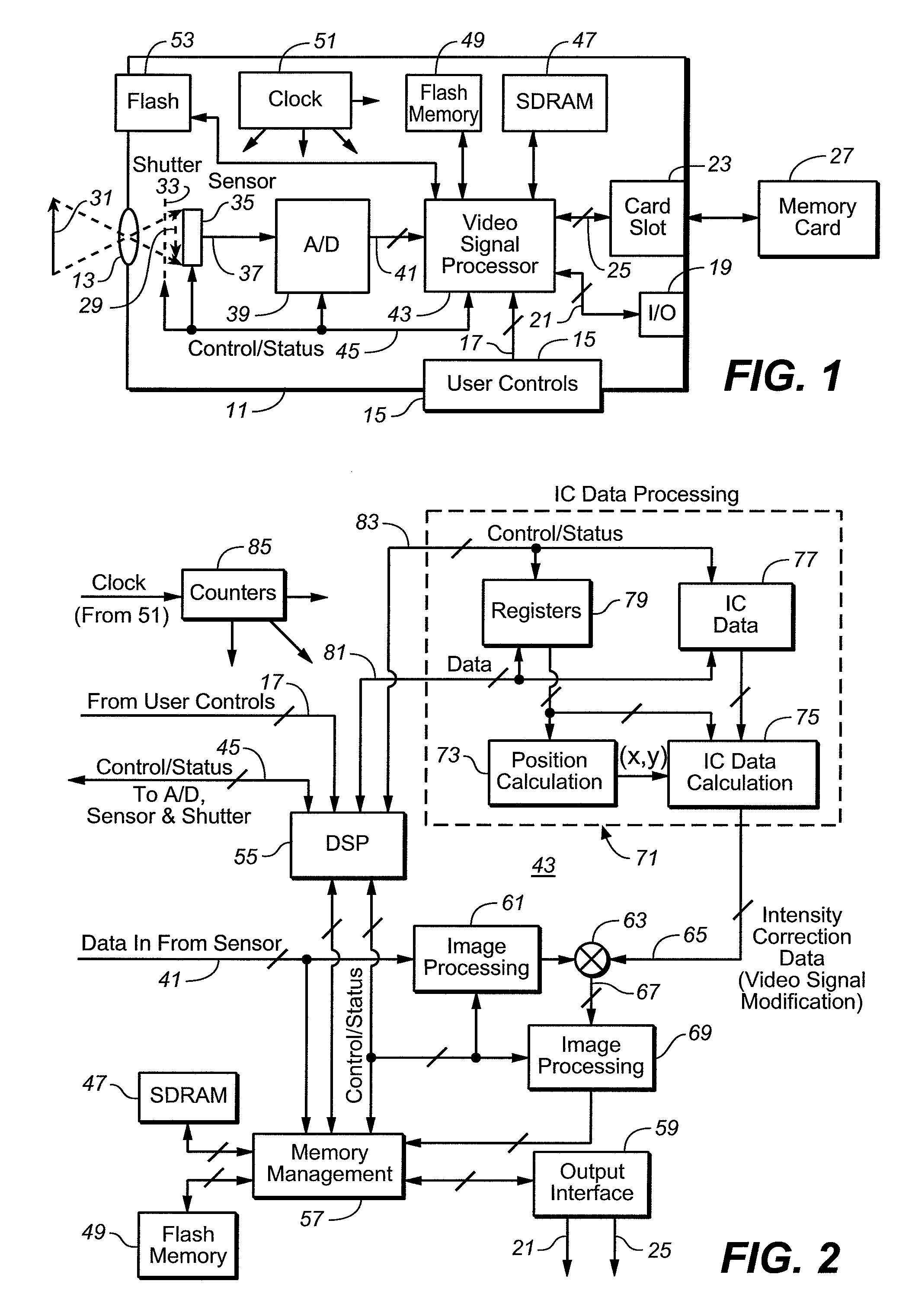 Compensating for non-uniform illumination of object fields captured by a camera