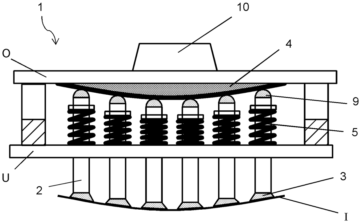 Device and method for picking up, deforming and depositing a thin glass pane