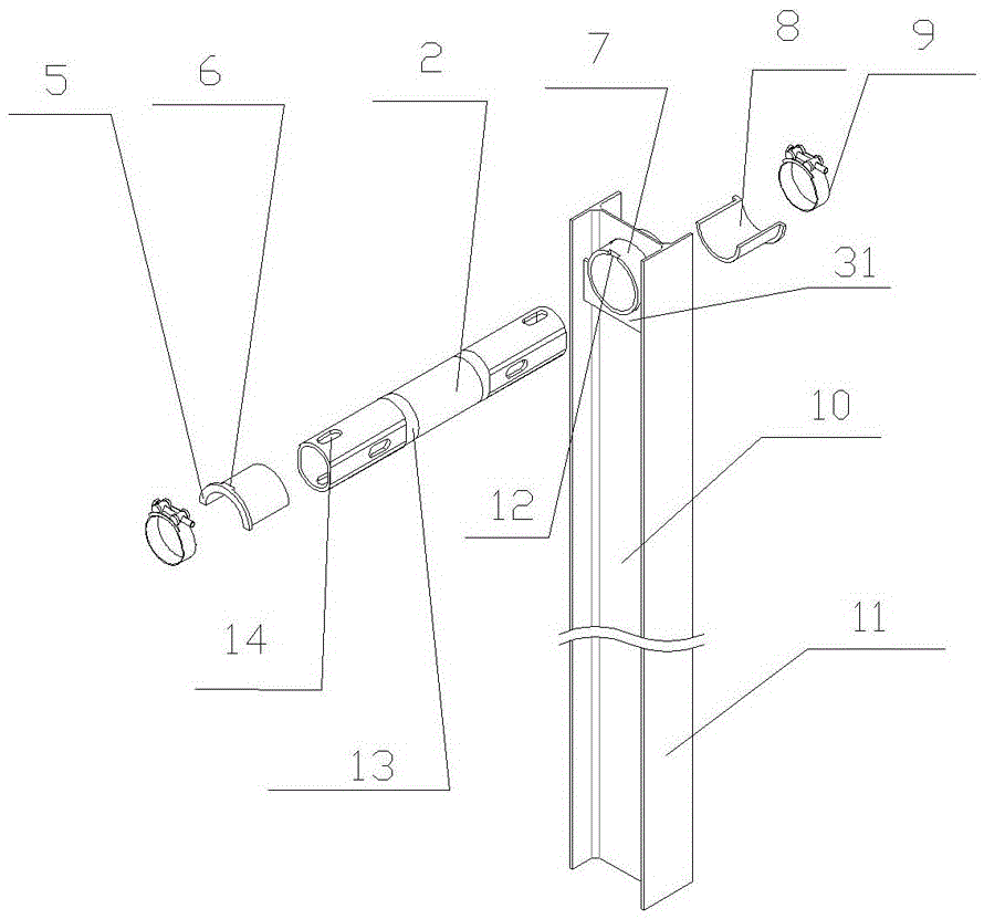 A solar photovoltaic module tracking device and installation method thereof